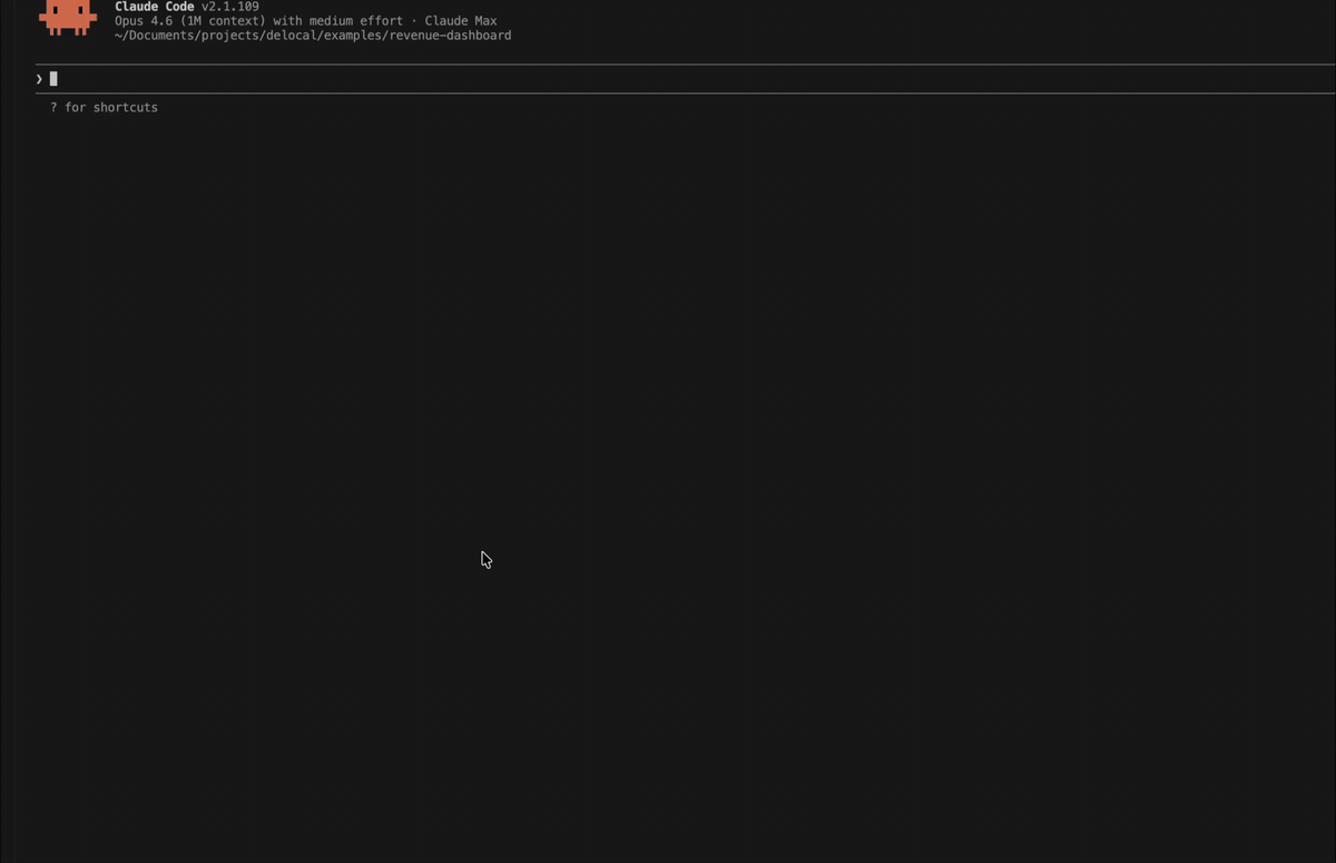 Claude Code deploying a project to Deloc via the MCP server and returning a live URL